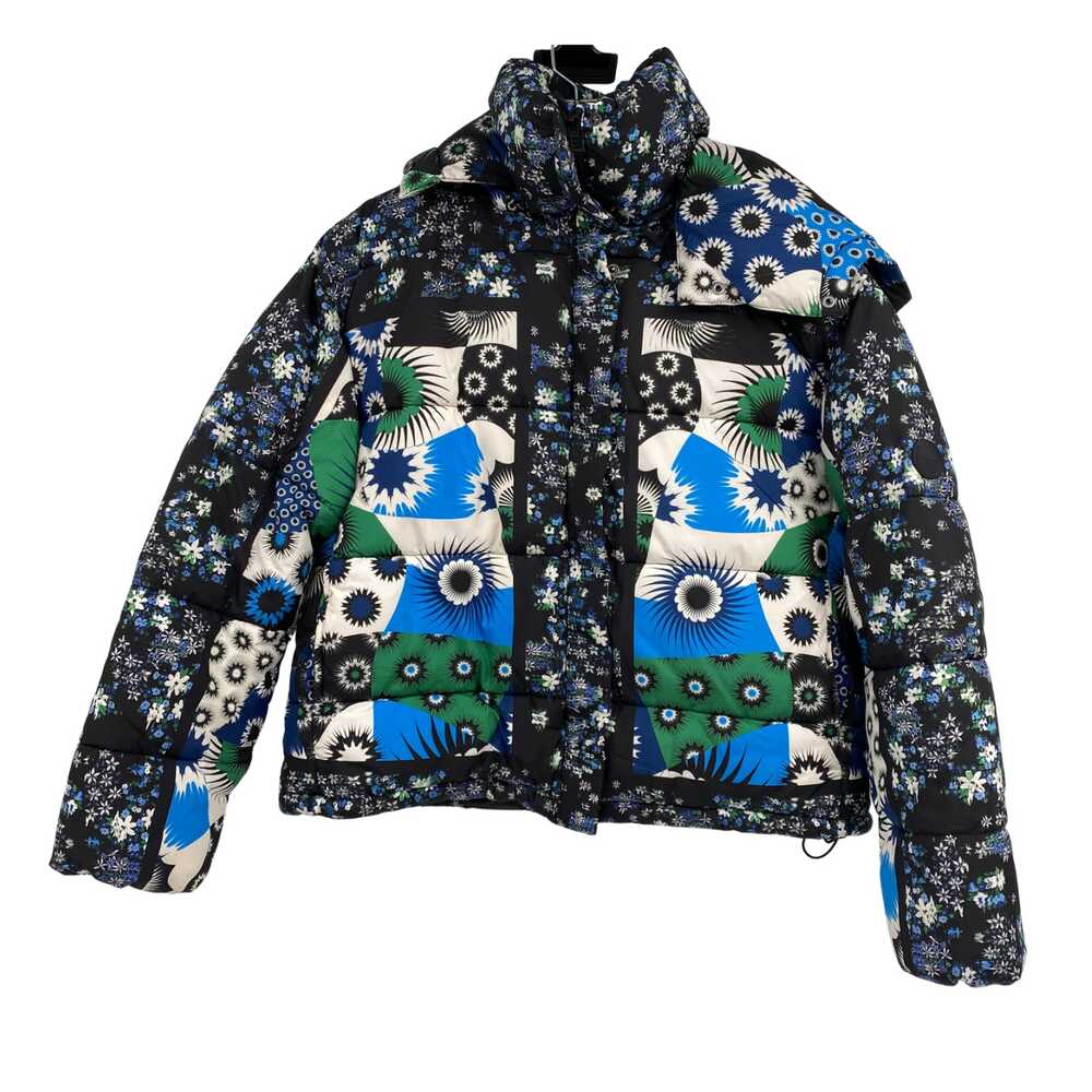 Desigual Green Floral Puffer Jacket | Women’s Size M